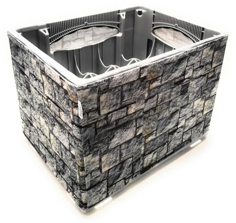 lilopard Bierkastenhusse mit Stein-Mauer-Motiv | Deko-Artikel für Bierkisten | Biergeschenk | Geschenkidee | Verziert den Bierkasten | Einfach anzuwenden | Waschbar