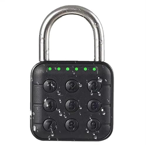 Zahlenschloss 6 Stellig-Vorhängeschloss,Schloss mit Zahlencode Zinklegierung,Vielseitig nutzbar für Innen-und Außenbereiche in Schulen,Turnhallen,Schließfächern,Werkzeugkästen und Gepäck(Schwarz)