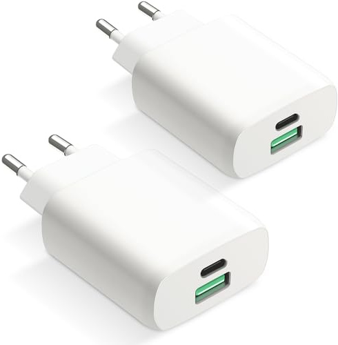 envircell USB C Laddare 30W USB-C-strömadapter 2-portars GaN PD Charger Kompatibel med iPhone 14/13/12 Pro Max,Pad, Samsung Galaxy S22/S23, Google Pixel 7 6 Pro 7a 6a