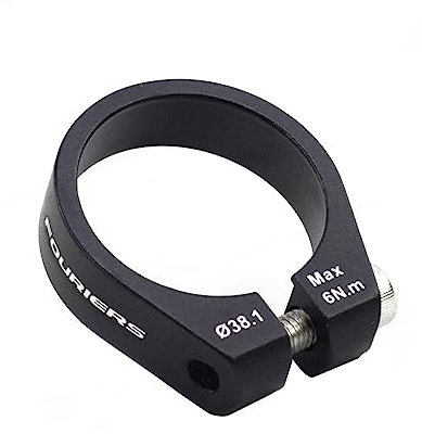 SkyjOy Sattelklemme 1 Stück Aluminium-Sattelstützen-Kragenklemme 37 mm, 38,1 mm, 38,6 mm, große Bolzen-Sattelstützenklemme Sattelkloben (Color : ID 38.1mm)