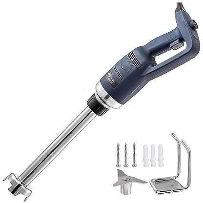 Safety Button Space-Saving Thickened Blade Commercial Immersion Blender Electric Handheld Mixer Stick for Various Food(V 500W40cm)