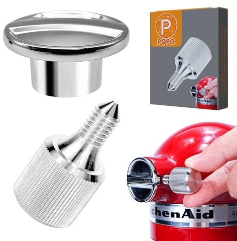 Hub Attachment Cap & Stainless Steel Fixing Attachment Screw Compatible with KitchenAid 4.5 & 5 Quart Tilt-Head Stand Mixer,Anti-Slip, Rustproof, Easy Install