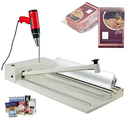 Shrink Wrap Machine Heat Sealing 2 in 1 60cm/24 with Adjustable Speed Heat Gun - 800W Shrink Wrapping Machine for Sealing and Cutting 30CM