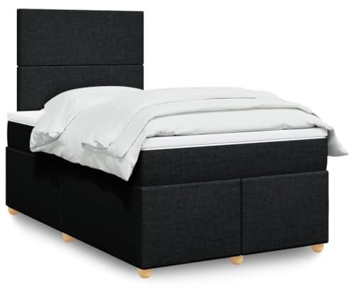 qohoio Boxspringbett mit Matratze Schwarz 120x200 cm Bett Boxspringbett Schlafzimmer MöBel Betten Bett Mit Matratze Stoff - 3291242
