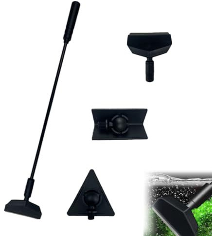 Aquarium Reinigungsset, 3-in-1 Aquarium Reinigungswerkzeuge Algenschaber Verstellbarer Triangle Bürste Rechtwinkliger Bürste Scheibenreiniger für Fischbecken