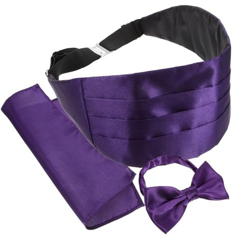 PACKOVE Herren-fliege Aus Feiner Seide Leicht Vorgebunden Einstecktuch Kummerbund-set