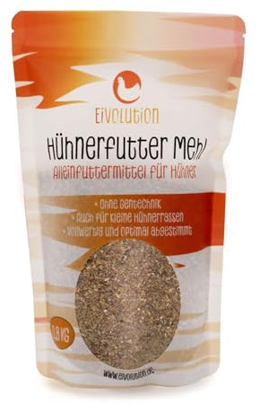 Eivolution Bio-Hühnerfutter & Wachtelfutter - Legehennenmehl - 3kg - Hochwertiges Alleinfutter