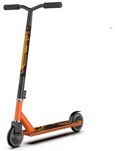 Tretroller, Scooter Roller, Stabiler Aluminium Roller mit großer Trittfläche, Zusammenklappbarer Cityroller für bis zu 150 kg, Tretroller für Jugendliche Erwachsene (Nylonkern-orange)