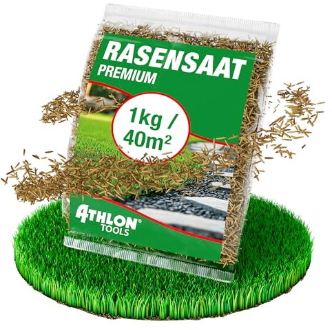 ATHLON TOOLS Semi per prati decorativi, 1 kg/40 m², primavera/estate, germinazione rapida, semina per prati decorativi, prati ornamentali