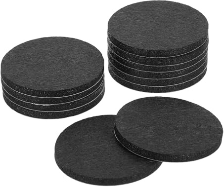 uxcell Furniture Pads, 12Pcs 2.5 - Round Self Adhesive Felt Furniture Pads, Floor Protectors for Furniture Feet Chairs Legs Hardwood Floors (Black)