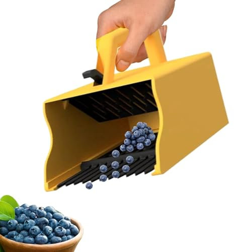 Raccoglitore per frutti di bosco, facile da usare, in plastica, metallo, giardino, campeggio, mirtilli, mora, tutte le bacche, rastrello per raccogliere frutta, lamponi, more, mirtilli