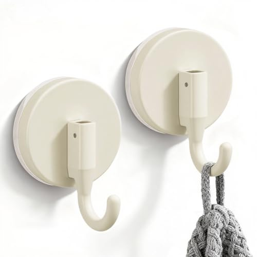 Drenky Gancio Ventosa, 2 Pezzi Ventose Con Gancio Super Resistenti Appendi Accappatoio Bagno Riutilizzabile Ganci Asciugamani Per Porte Doccia In Vetro, Piastrelle, Bianco