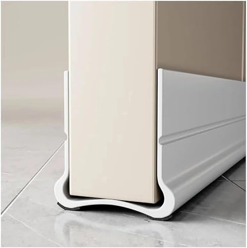Under Door Draft Stopper, Silicone Door Bottom Seal Strip, Weather Stripping Under Gap Filler for Noise, Dust, Air and Energy Saving(White)