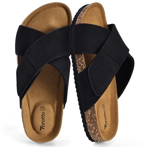 Damen Pantoletten Hausschuhe Sandalen – verstellbar, für Indoor & Outdoor