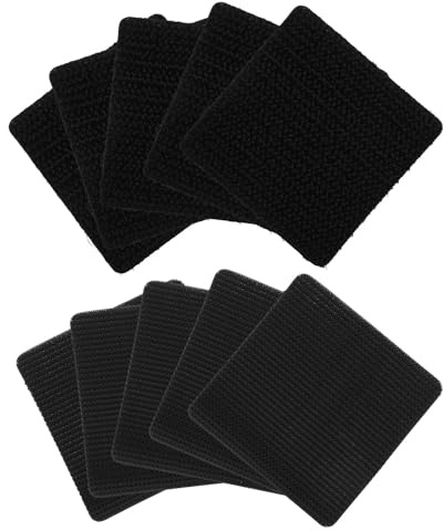 Healvian 10 Stück Anti Rutsch für Teppiche Doppelseitiger Haken für Auto Fußmatten Nylon Haftbefestigung für Autoinnenraum Schwarz