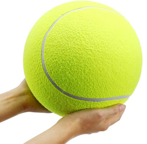 Abaodam Großer Tennisball 24cm aus Nylon für Haustiere Extra und Langlebig als Sport und Übungsspielzeug für Hunde im Freien