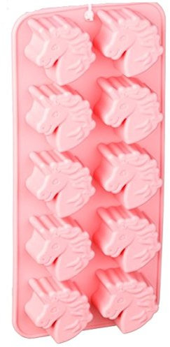 Swan household ® - Silicone Unicorn Cake Mould ( Color May Vary - Pink or Aqua ) (Small (10pc Moulds ))