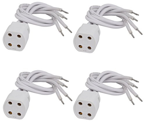 Aexit 4pcs F34-1 AC 500V 2A G10q support de lampe douille de base spécial pour tube en anneau TE848505C445012A