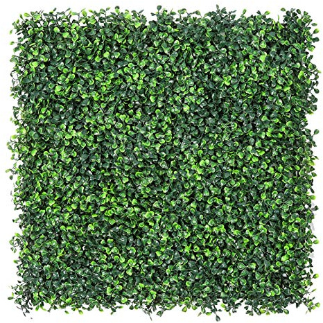 Sunnyglade 12 Pieces 20x 20 Artificial Boxwood Panels Topiary Hedge Plant, Privacy Hedge Screen Sun Protected Suitable for Outdoor, Indoor, Garden, Fence, Backyard and Decor (12PCS)