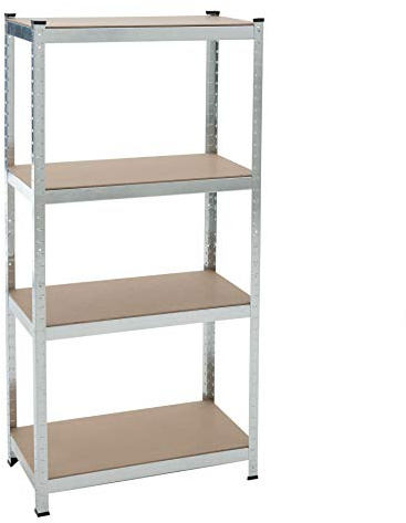 ESTEXO Steckregal Lagerregal 21 Modelle wählbar Schwerlastregal Regal Kellerregal Werkstattregal Werkbank Garagenregal (Verzinkt / 160x80x40cm / 320kg)