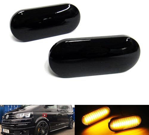 RZG 2x Seitenblinker schwarz LED Blinker für Amarok Bora Caddy Golf III IV Polo Transporter T5 Multivan Up