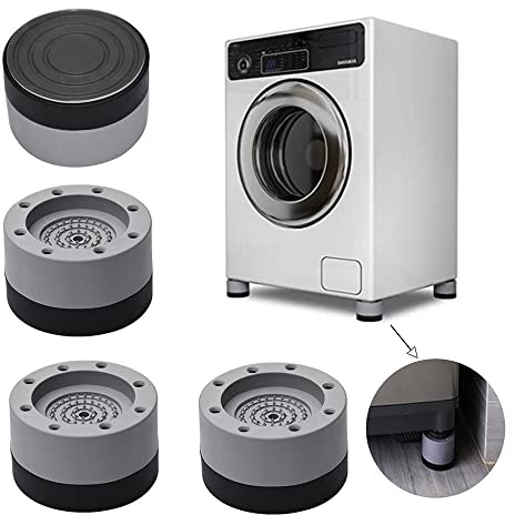 4 Stück Antivibrations Waschmaschine Fußpolster Anti Vibration Waschmaschine Schwingungsdämpfer Anti Rutsch Anti-Vibrations Gummimatten für Waschmaschinen Trockner Möbel Kühlschrank Vibrationsdämpfer
