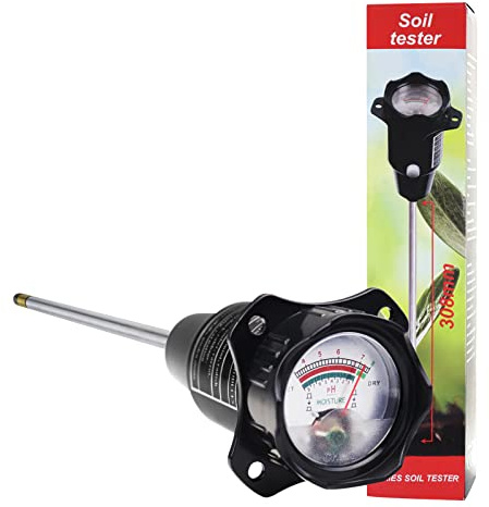 DANOPLUS Boden-pH-Messgerät, 2-in-1 Boden-pH-Feuchtigkeitstester, 30,5 cm lang, Elektroden-Bodentest-Kit für Pflanze, Garten, Rasen, Bauernhof, Gewächshaus