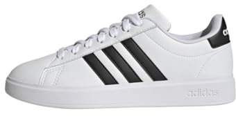 adidas Women's Grand Cloudfoam Lifestyle Court Comfort Shoes, Cloud White/Core Black/Core Black, 8 UK