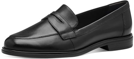 Tamaris Femme Chaussures Basses, Dame Mocassin,Chaussons,Pantoufles,Chaussures de collège,Loafer,Chaussures d'affaires,Black Leather,38 EU