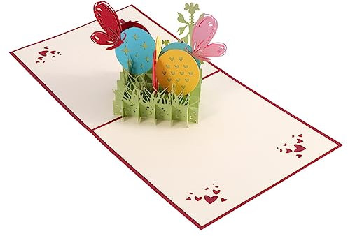 Ciieeo Osterhase Mit Eiern Und Blumen Zum Ausschneiden Osterkarten Grußkarten Geschenkidee Für Ostern Ostergrußkarten Neujahr Osterkarten Karte Ostern