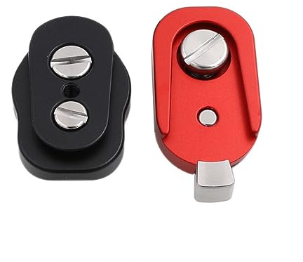 HangTon Staffa di montaggio a sgancio rapido per monitor fotocamera ARRI RED motore di messa a fuoco wireless da 3/8 1/4 vite (rosso)
