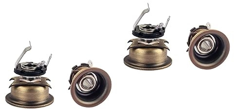 ibasenice 2stücke Klinkenbuchse Gitarre Und Bass Hochwertiger Stereo-ausgangsstecker Mit Chrom-mutter Einfache Montage Langlebige Materialien Glänzende Oberfläche Für Instrumentelle