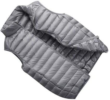 Peuignao Chaleco Plumas Hombre Ligero Acolchado Gris L