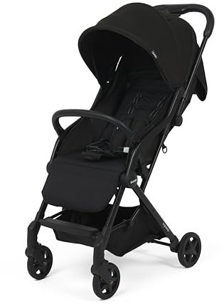 BABYLO Explorer Kompakter Kinderwagen, leichter Alltags-Buggy, nur 5,6 kg, einhändig faltbar, ab Geburt bis 3 Jahre (15 kg), Schwarz