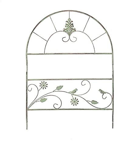 Cenz-888 Dekorativer Gartenzaun 4-Pack-Garten-Eisen-Lebensmittel-Blumen-Stand-Halterung Kleiner Zaun-Trennwand-Zaun im Freien Rasenzaunzaun-Innenhof Outdoor-Dekor (Color : Green, Size : A)