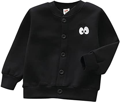 IQYU Neugeborenes Baby Mädchen Winter Warm Strick Baumwolle Langarm Kleidung Mantel Jacke Strickjacke 2 Jahr (Z-jsjmA-Black, 6-7 Years)