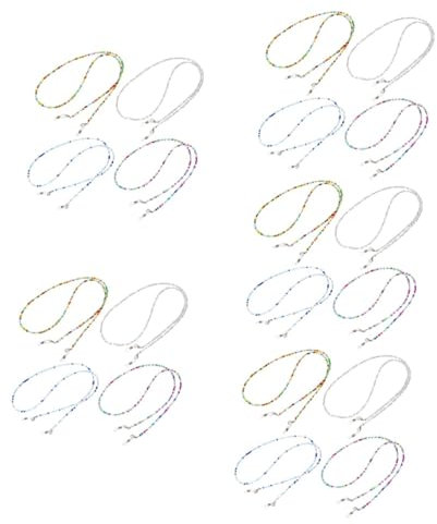 VALICLUD 20 Stück Bunte Brillenketten Brillenbänder Brillenband Perlen Brillenkette Brillen Perlenkette Brillenhalter Brillenhalter Für Brillen
