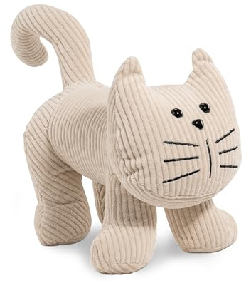 Dekorative Türstopper in Tier-Design, Niedliche Türhalter, Zuschlagbremse Türsack Plüschdeko schwerer Türstopper Stoff ca 1 kg Festerhalter Türhalter(Katze)