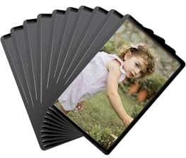FRETONBA 10 Pcs Mini Magnetic Photo Frames, 2.95x1.97 in Magnetic Picture Frame, Personalised Fridge Magnets for Photos, Postcard, Notices, Black