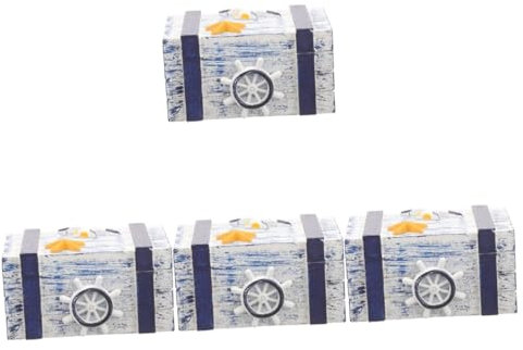 SAFIGLE 4stücke Schmuckbox Mediterraner Stil Kleine Aufbewahrungsbox Für Ohrringe Vielseitig Einsetzbar Und Dekorativ Vintage Design Für Zuhause