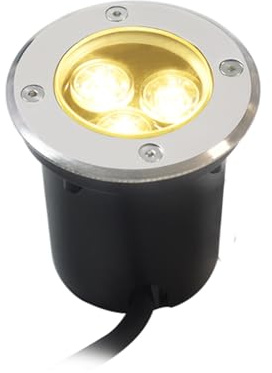 LGJEGD Unterwasserleuchten for Teiche, eingebettete Niederspannungs-Untergrundleuchte aus Edelstahl mit 3 W und IP68 (Blue Light,12v)