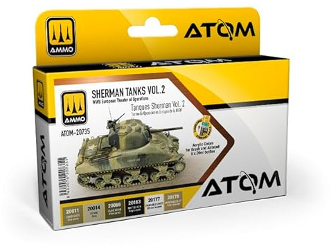 MIG Atom Sherman Tanks Vol.2 Acrylic Paint Set Ammo 20735