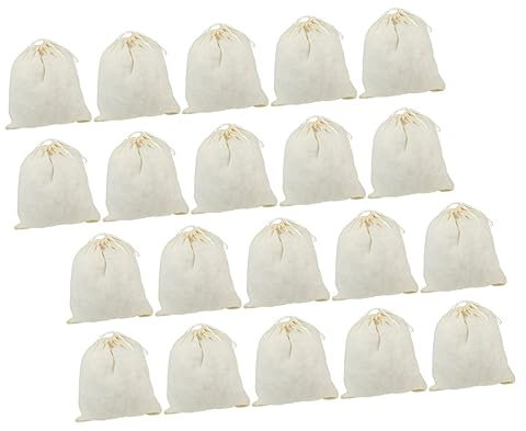 MAGICLULU 20 Piezas Bolsitas De Té Filtro De Algodón Bolsas De Filtro De Frutas Flores Especias Prácticas Para Hacer Casa