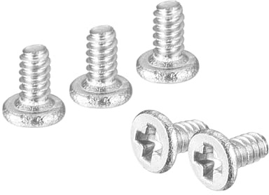 QUARKZMAN M1-0.25 X 2Mm 20Pcs Tornillos de Cabeza Plana Redonda de Acero Inoxidable 304 con Ranura Phillips Tornillos de Máquina de Hardware Sujetador para Conexión de Muebles
