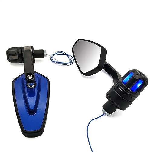 Lenkerendenspiegel Motorrad-Lenkerende Mit Blinker-Seitenspiegel Für S&UZUKI Für GSX-R 600 750 1000 K1 K2 K3 K4 K5 K6 K7 K8 K9(C)