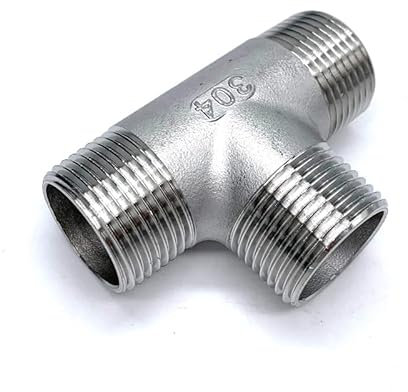 HBGNZU 1pc BSP Männlichen T 3 Möglichkeiten Splitter 304 Edelstahl Rohr Fitting Anschluss Wasser Gas Kraftstoff(3/4)