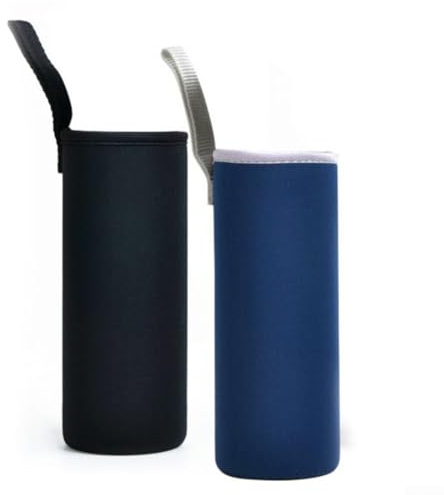 Bebykilemi 2 Pack Neoprene Water Bottle Sleeve, Insulated Bottle Cover, For Camping Hiking Sports Travel Drinks Temperature Control Holder Protection (550ML grey)