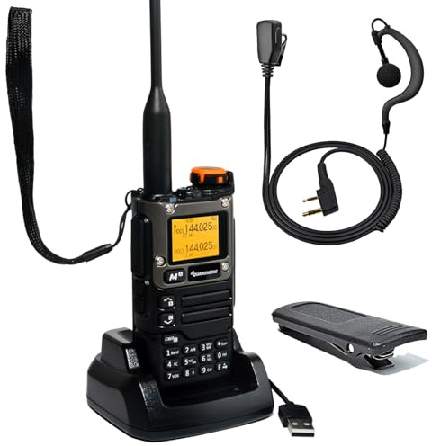 Quansheng UV-K5(8) Radio bidireccional portátil VHF UHF | FM NOAA UV-K6 Naranja para Exteriores/almacenaje y logística/navegación/producción Industrial