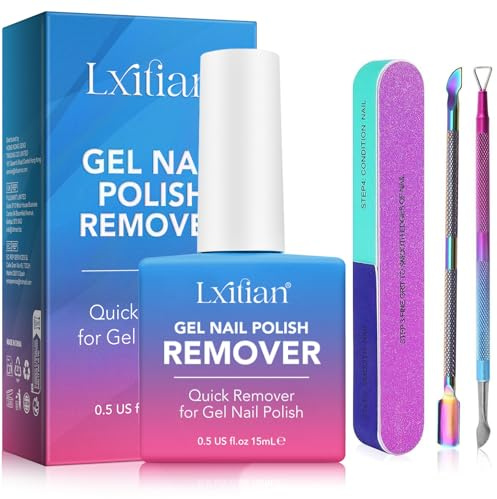 Removedor Esmalte Semipermanente, Quita Esmalte Semipermanentes para Uñas, Quitaesmalte Semipermanente, Elimina Fácil y Rápidamente y Fácilmente en 2-5 Minutos, Fórmula Natural, No daña las uñas