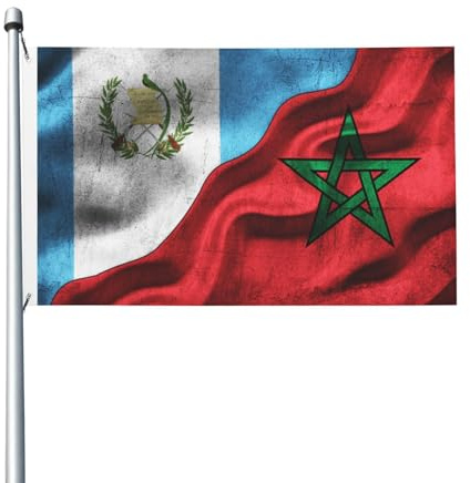 Drapeau marocain guatémaltèque 90 x 150 cm pour extérieur